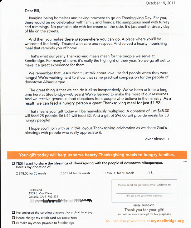 fundraising appeal letter front