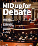 Clip of title page, MID Up for Debate, about the mortgage interest deduction. Published in DS News